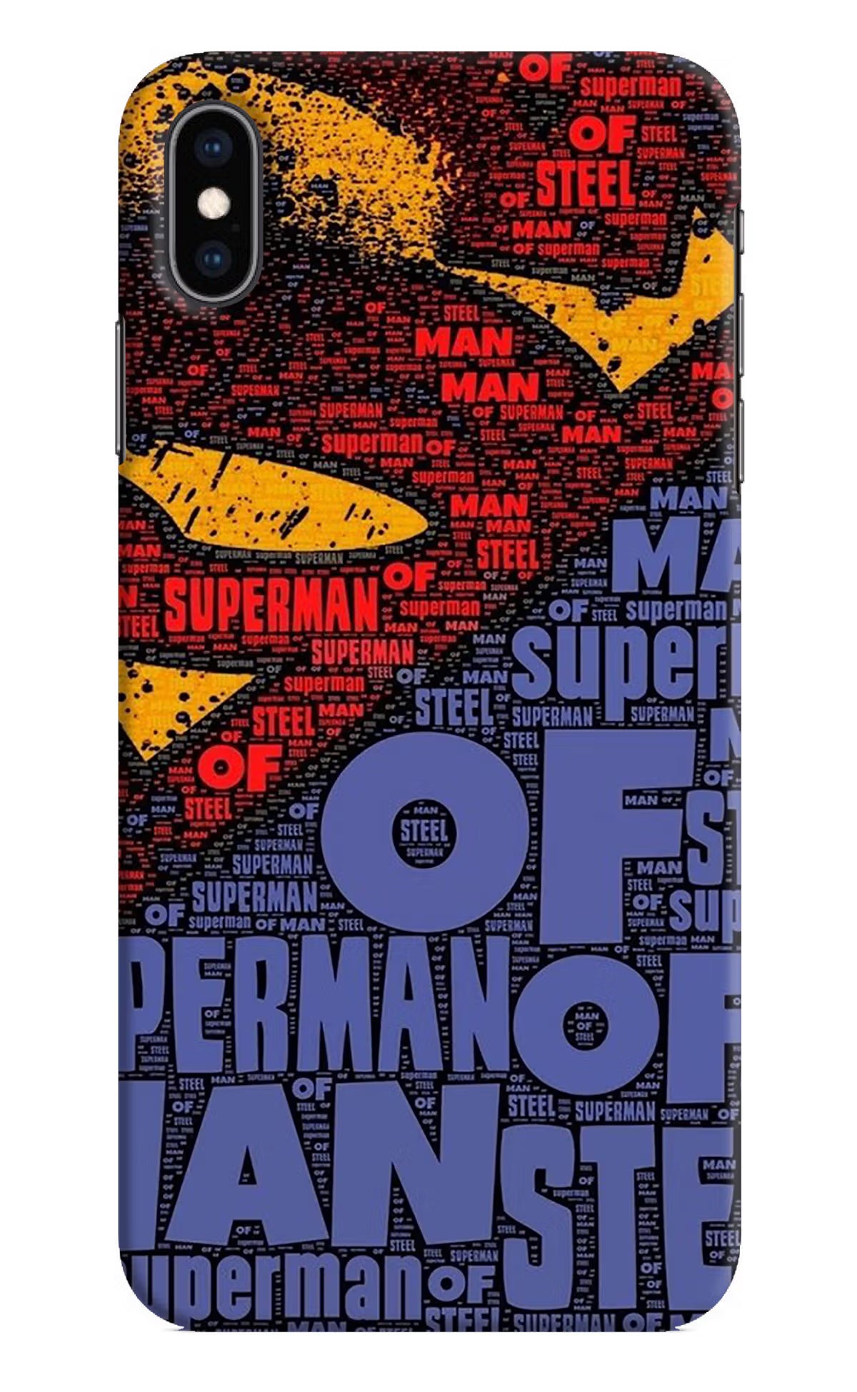 Superman iPhone XS Max Hard Case Back Cover by Casekaro