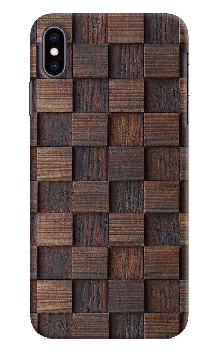 Wooden Cube Design iPhone XS Max Back Cover, Hard case