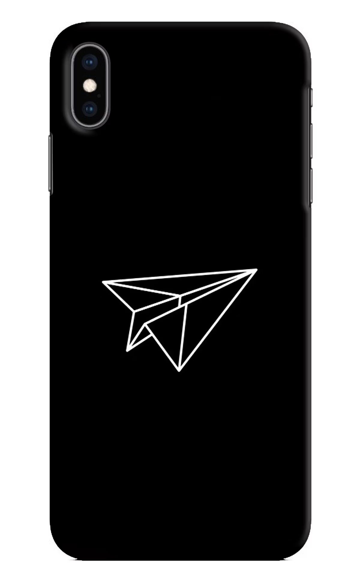 Paper Plane White iPhone XS Max Hard Case Back Cover by Casekaro