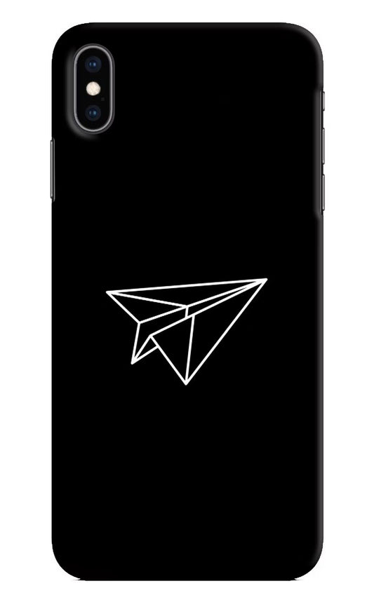 Paper Plane White iPhone XS Max Hard Case Back Cover by Casekaro
