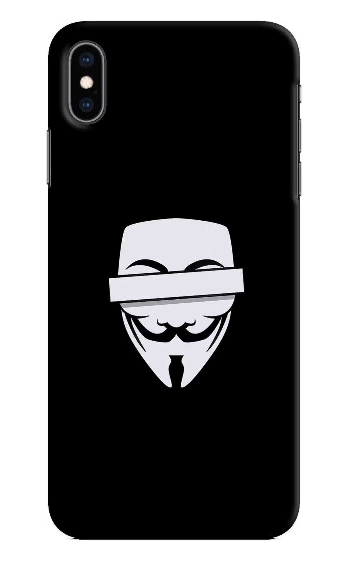 Anonymous Face iPhone XS Max Hard Case Back Cover by Casekaro
