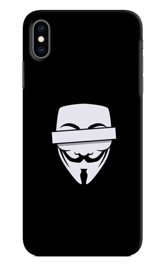 Anonymous Face iPhone XS Max Hard Case Back Cover by Casekaro