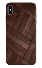 Wooden Texture Design iPhone XS Max Hard Case Back Cover by Casekaro