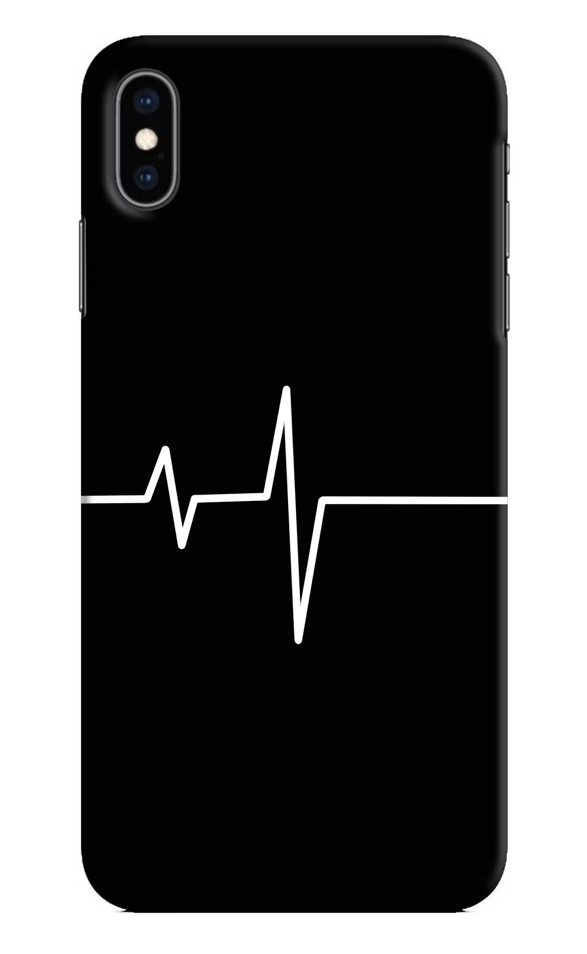 Heart Beats iPhone XS Max Hard Case Back Cover by Casekaro