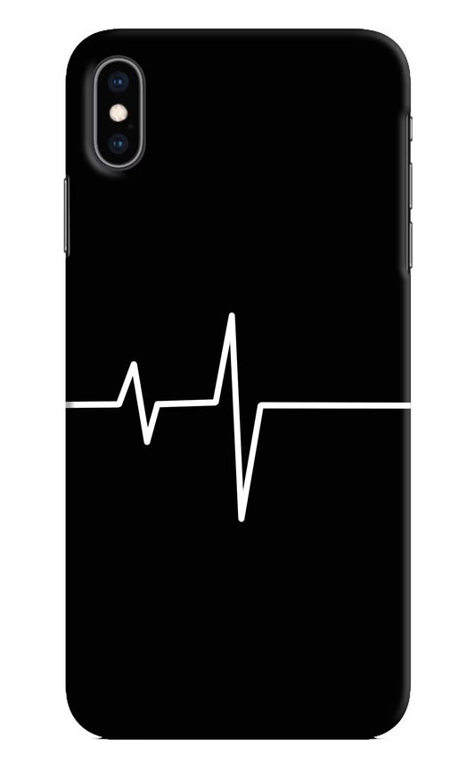 Heart Beats iPhone XS Max Hard Case Back Cover by Casekaro