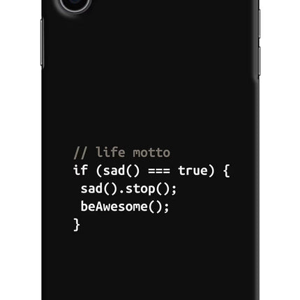 Life Motto Code iPhone XS Max Hard Case Back Cover by Casekaro