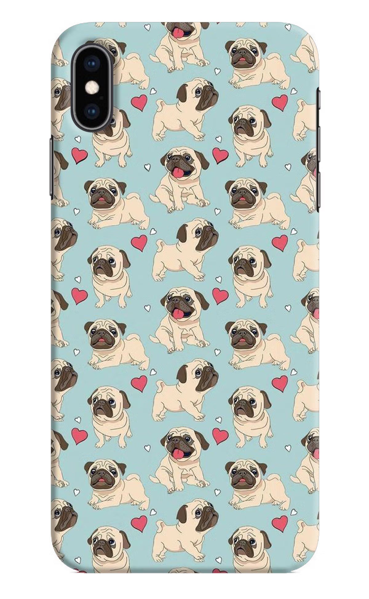 Pug Dog iPhone XS Max Hard Case Back Cover by Casekaro