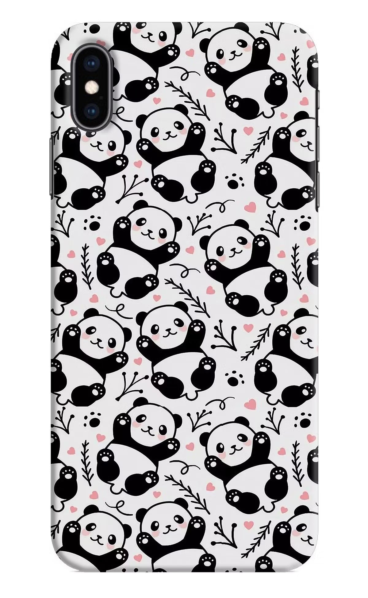 Cute Panda iPhone XS Max Hard Case Back Cover by Casekaro