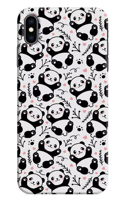 Cute Panda iPhone XS Max Hard Case Back Cover by Casekaro