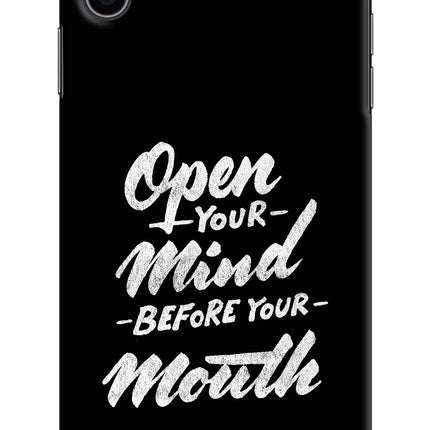 Open Your Mind Before Your Mouth iPhone XS Max Hard Case Back Cover by Casekaro