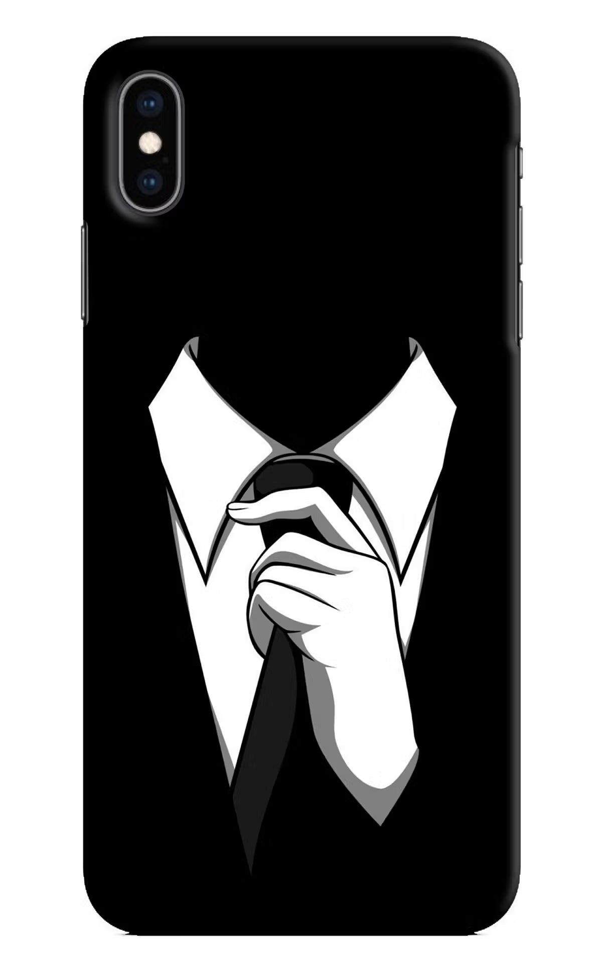 Black Tie iPhone XS Max Hard Case Back Cover by Casekaro