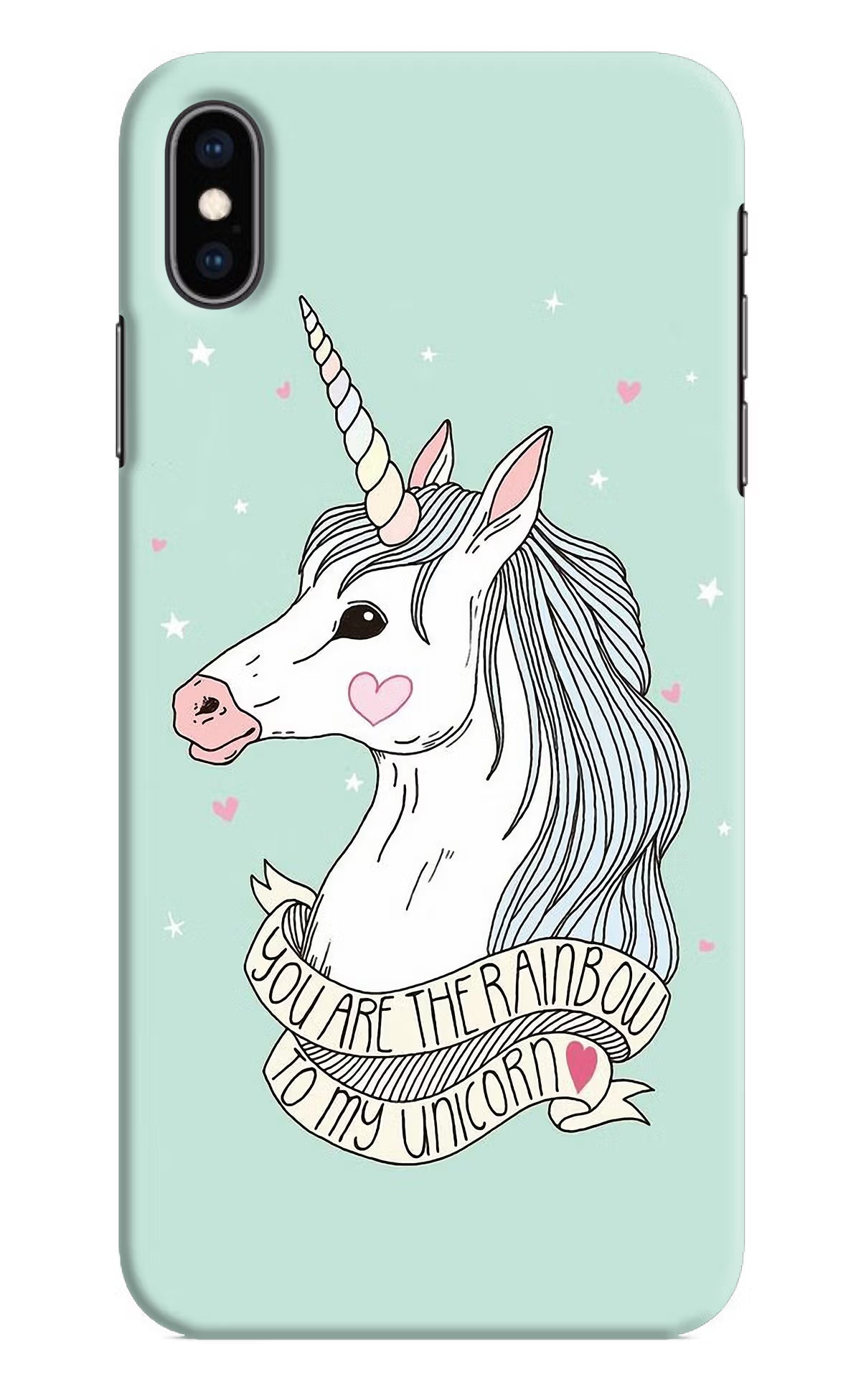 Unicorn Wallpaper iPhone XS Max Hard Case Back Cover by Casekaro