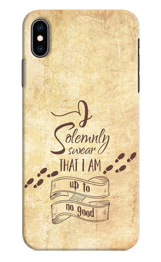 I Solemnly swear that i up to no good iPhone XS Max Hard Case Back Cover by Casekaro