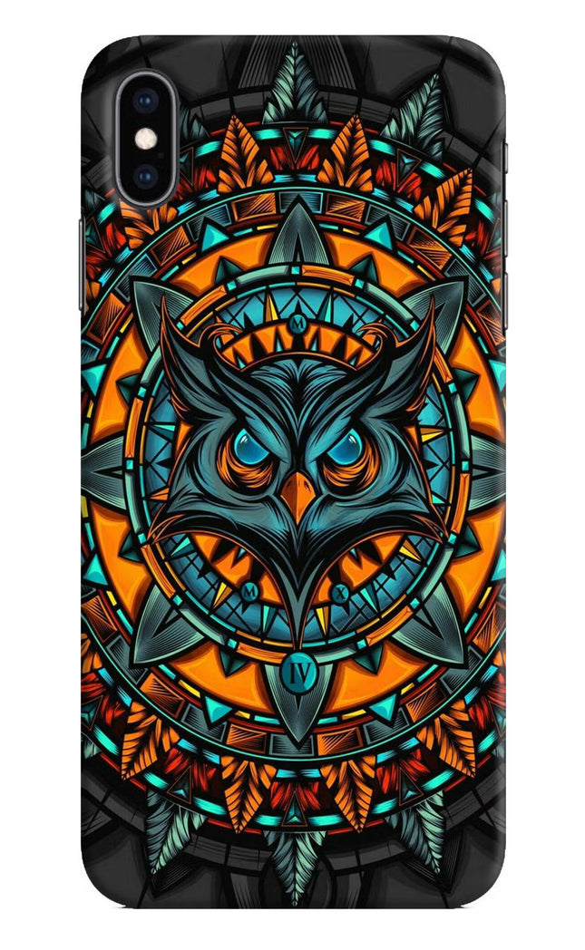 Angry Owl Art iPhone XS Max Hard Case Back Cover by Casekaro