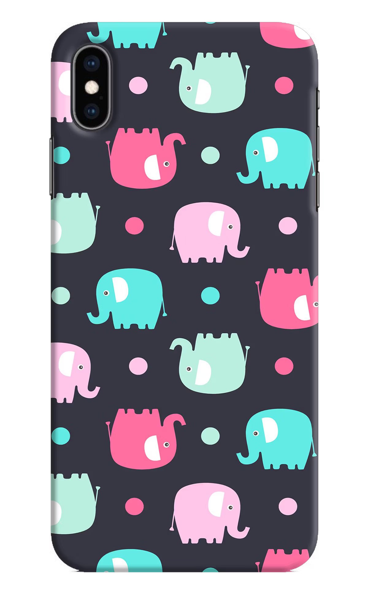 Elephants iPhone XS Max Hard Case Back Cover by Casekaro