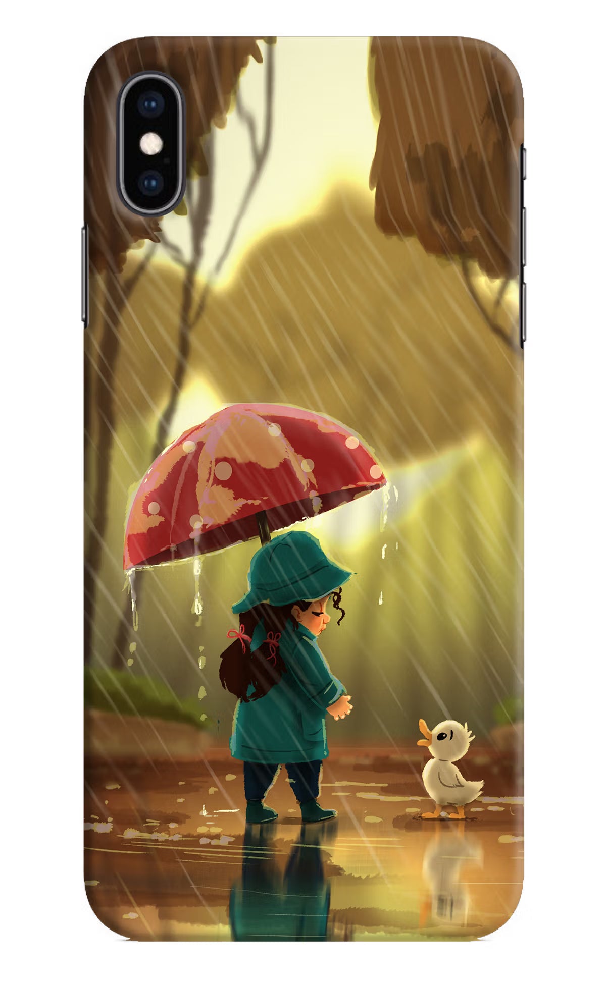 Rainy Day iPhone XS Max Hard Case Back Cover by Casekaro