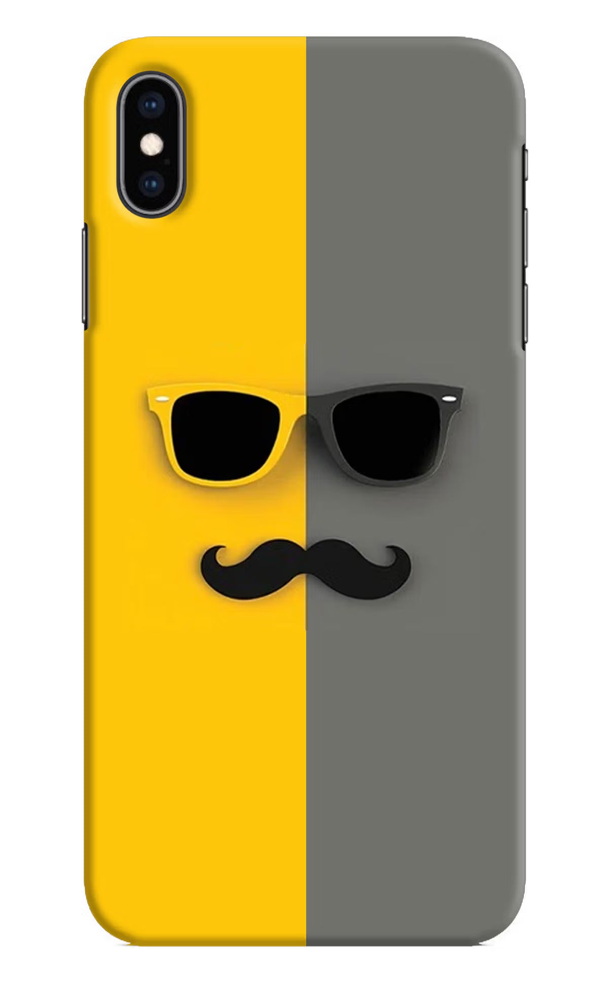 Sunglasses with Mustache iPhone XS Max Hard Case Back Cover by Casekaro