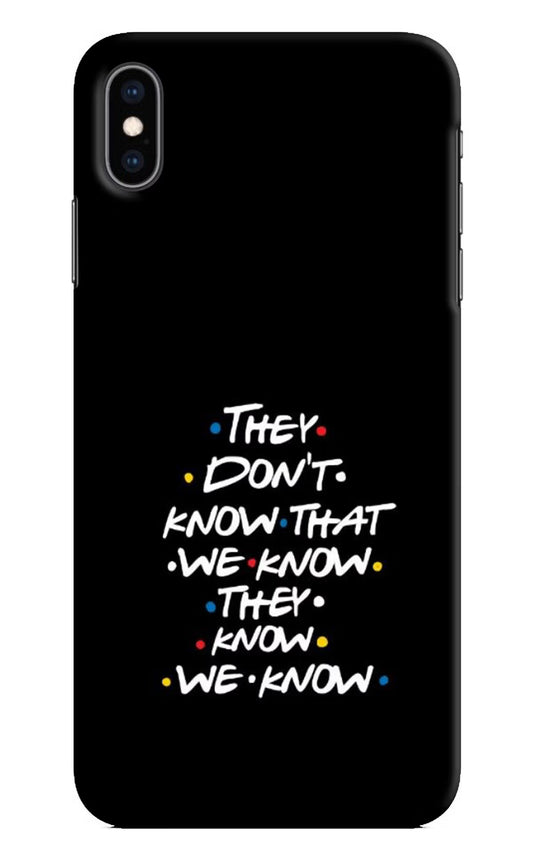 FRIENDS Dialogue iPhone XS Max Hard Case Back Cover by Casekaro