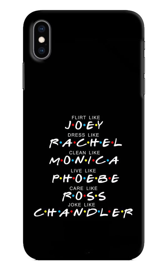 FRIENDS Character iPhone XS Max Hard Case Back Cover by Casekaro