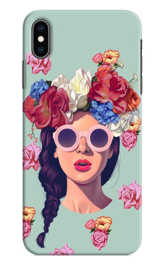 Pretty Girl iPhone XS Max Hard Case Back Cover by Casekaro