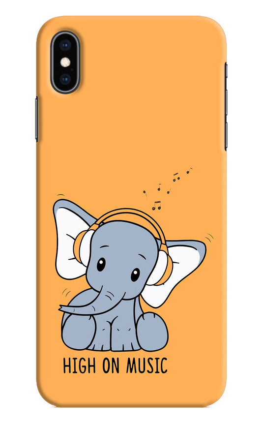High On Music iPhone XS Max Hard Case Back Cover by Casekaro