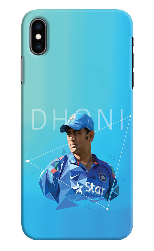 Dhoni Artwork iPhone XS Max Hard Case Back Cover by Casekaro
