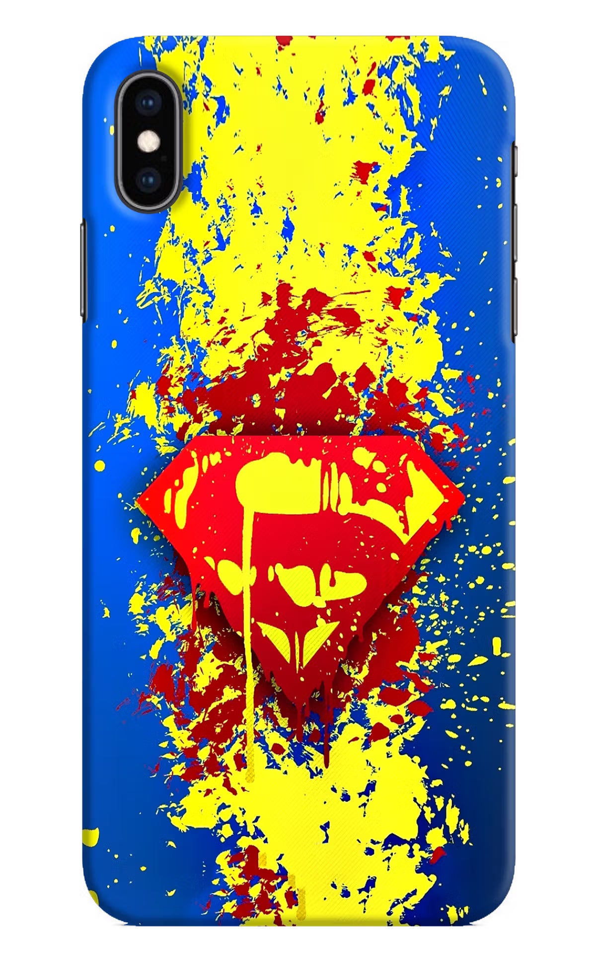 Superman logo iPhone XS Max Hard Case Back Cover by Casekaro