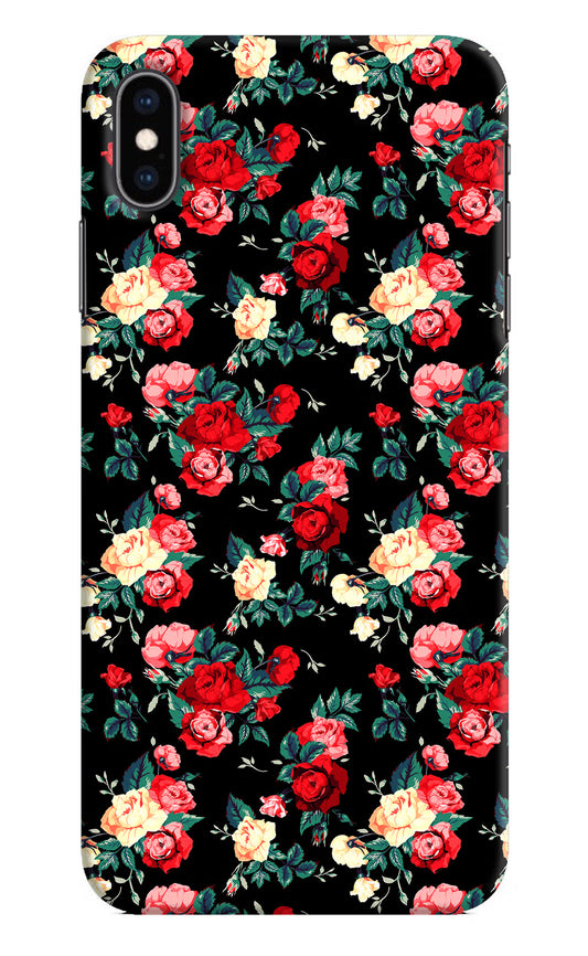 Rose Pattern iPhone XS Max Hard Case Back Cover by Casekaro