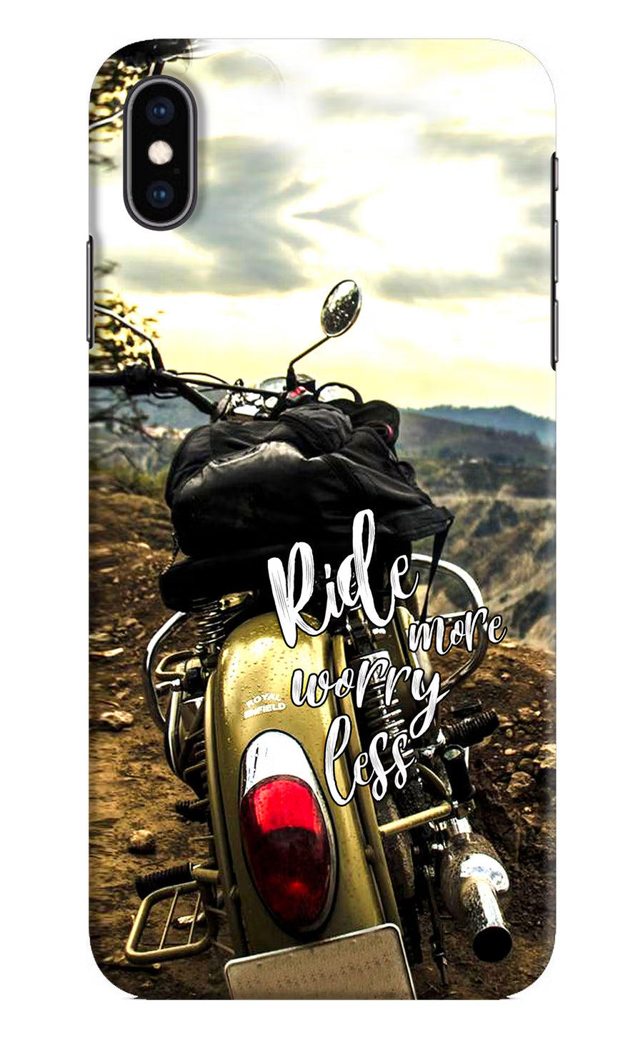 Ride More Worry Less iPhone XS Max Back Cover, Hard case