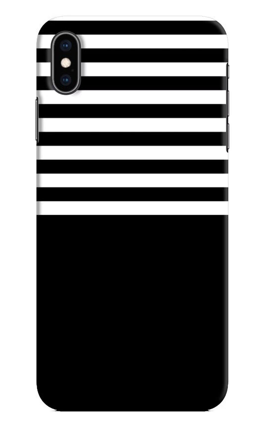 Black and White Print iPhone XS Max Hard Case Back Cover by Casekaro
