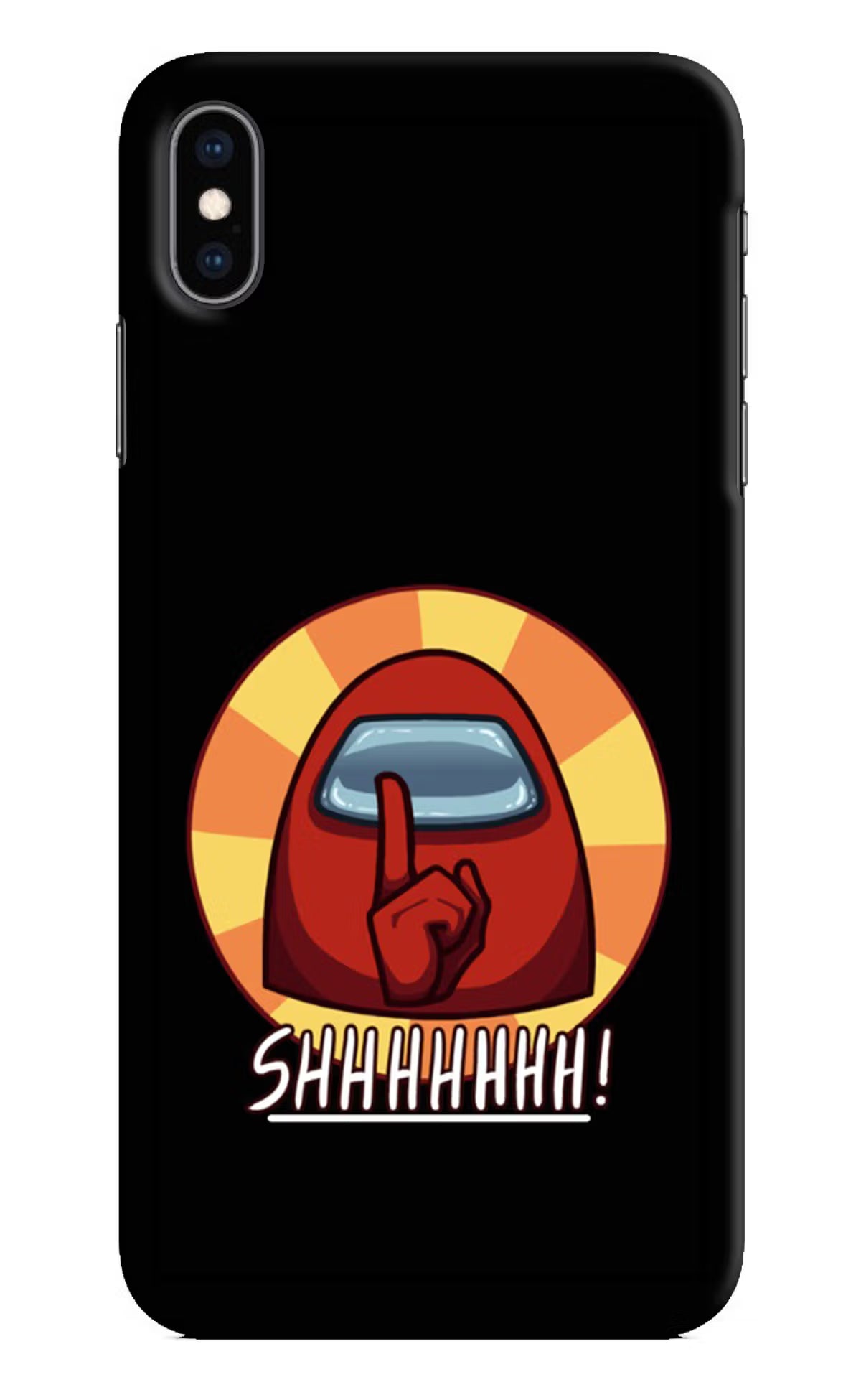 Among Us Shhh! iPhone XS Max Hard Case Back Cover by Casekaro