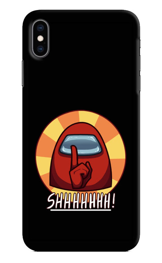 Among Us Shhh! iPhone XS Max Hard Case Back Cover by Casekaro