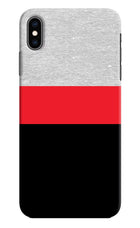 Tri Color Pattern iPhone XS Max Hard Case Back Cover by Casekaro