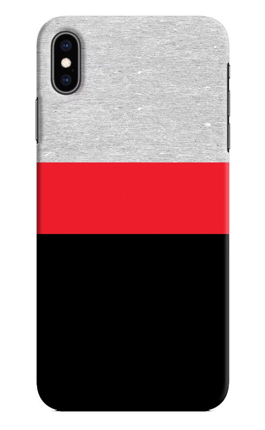 Tri Color Pattern iPhone XS Max Back Cover, Hard case
