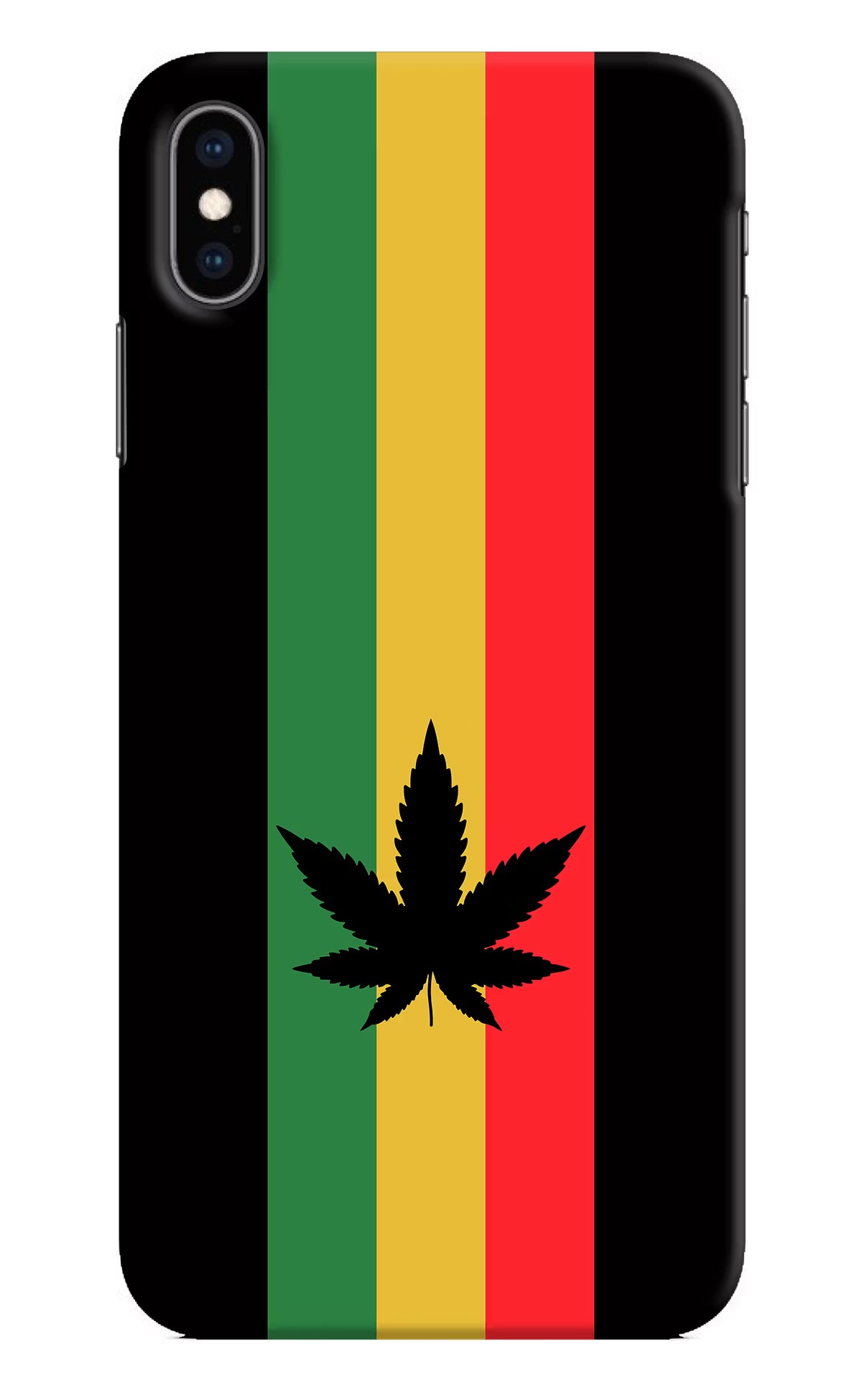 Weed Flag iPhone XS Max Hard Case Back Cover by Casekaro