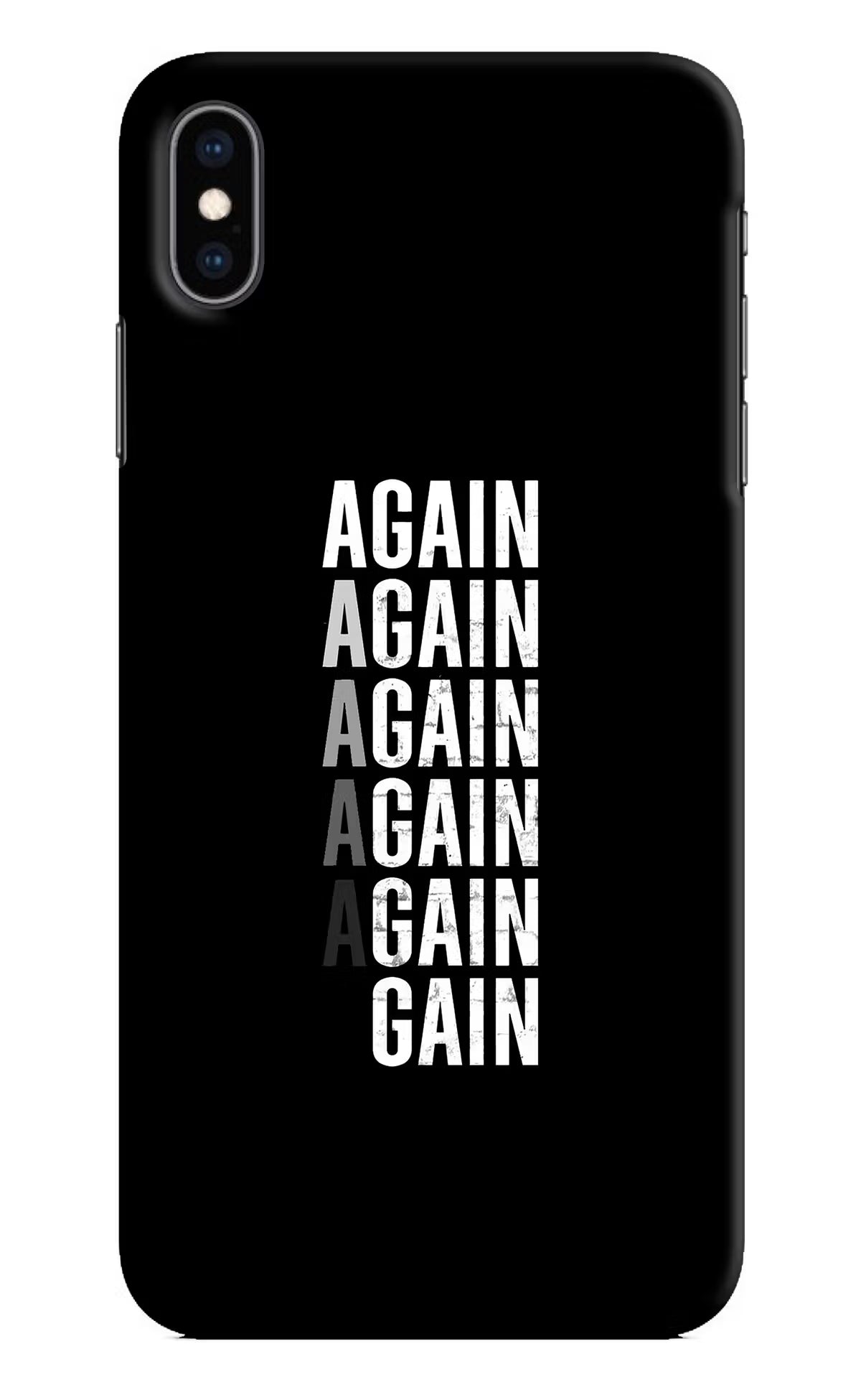 Again Again Gain iPhone XS Max Hard Case Back Cover by Casekaro