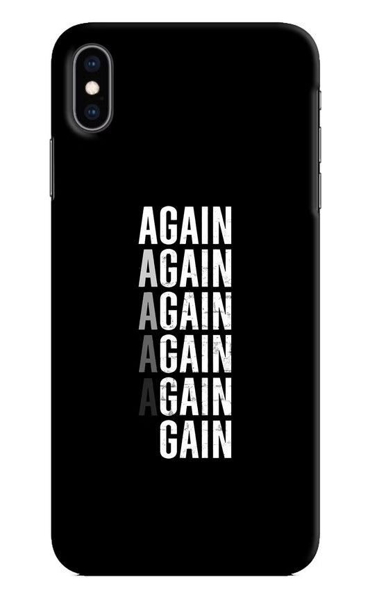 Again Again Gain iPhone XS Max Hard Case Back Cover by Casekaro