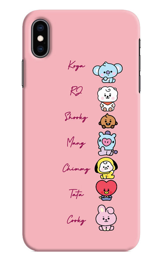 BTS names iPhone XS Max Hard Case Back Cover by Casekaro