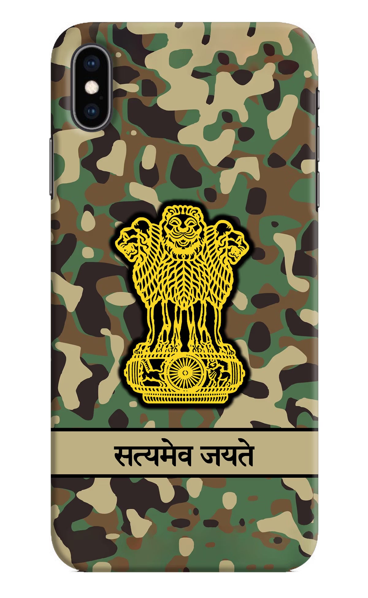 Satyamev Jayate Army iPhone XS Max Hard Case Back Cover by Casekaro