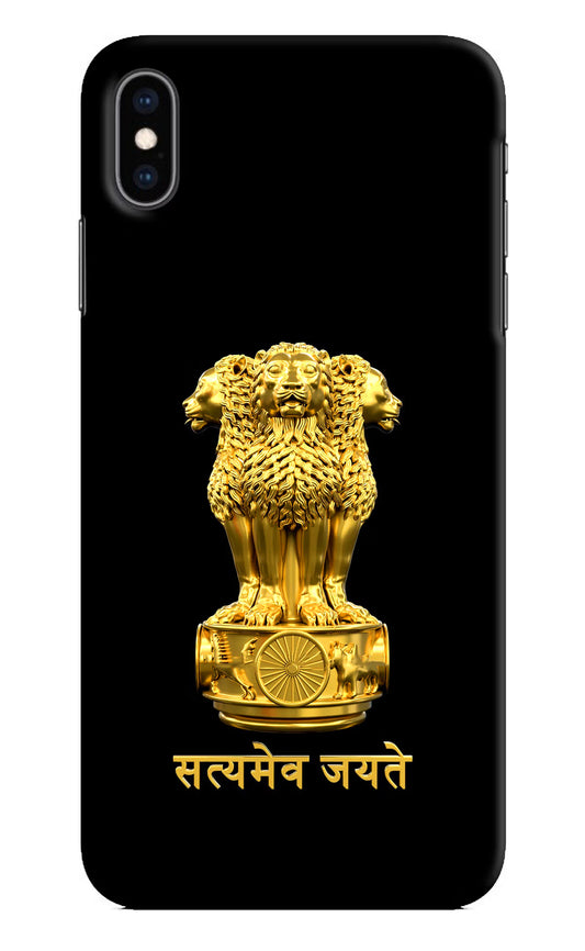 Satyamev Jayate Golden iPhone XS Max Hard Case Back Cover by Casekaro