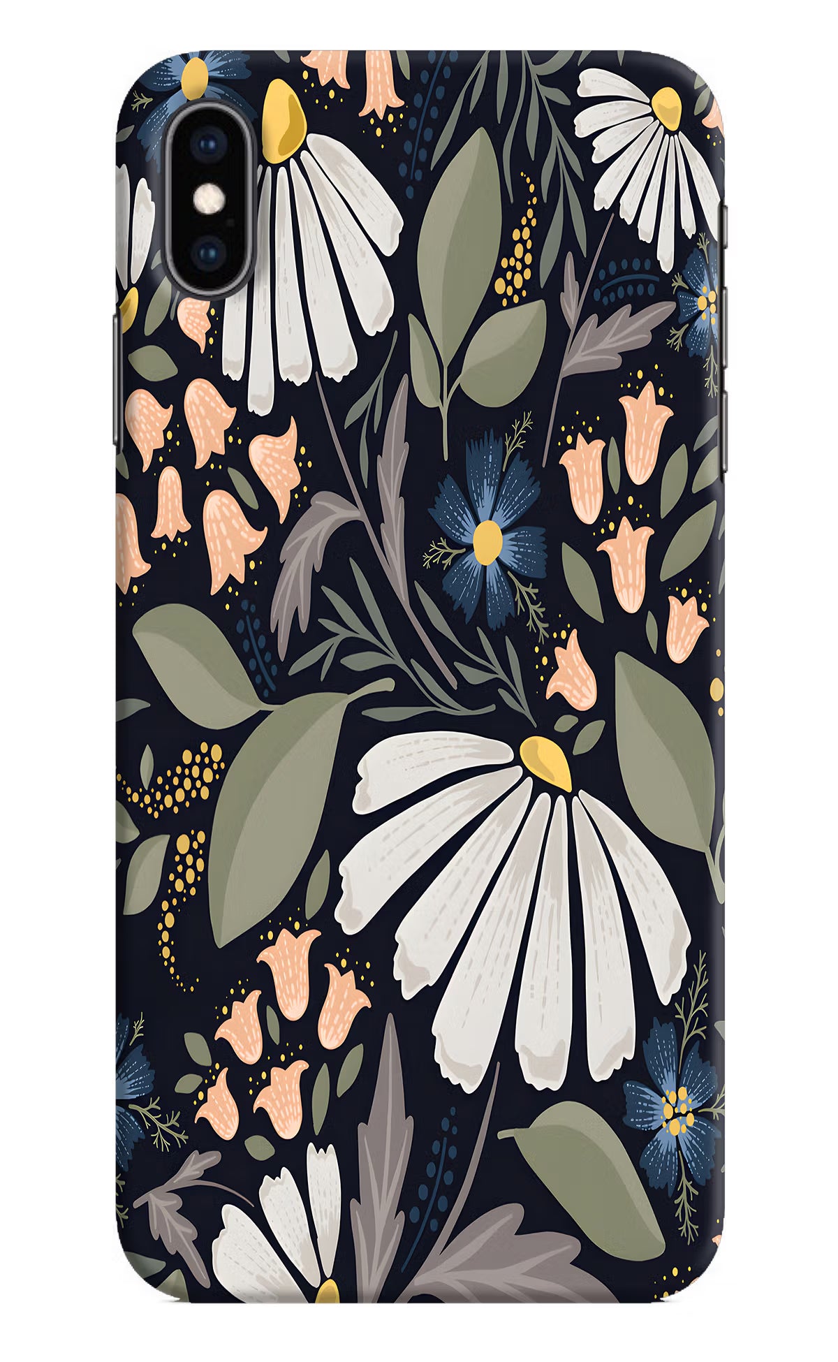 Flowers Art iPhone XS Max Hard Case Back Cover by Casekaro