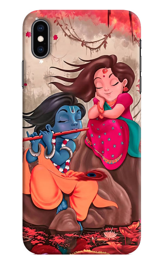 Radhe Krishna iPhone XS Max Hard Case Back Cover by Casekaro