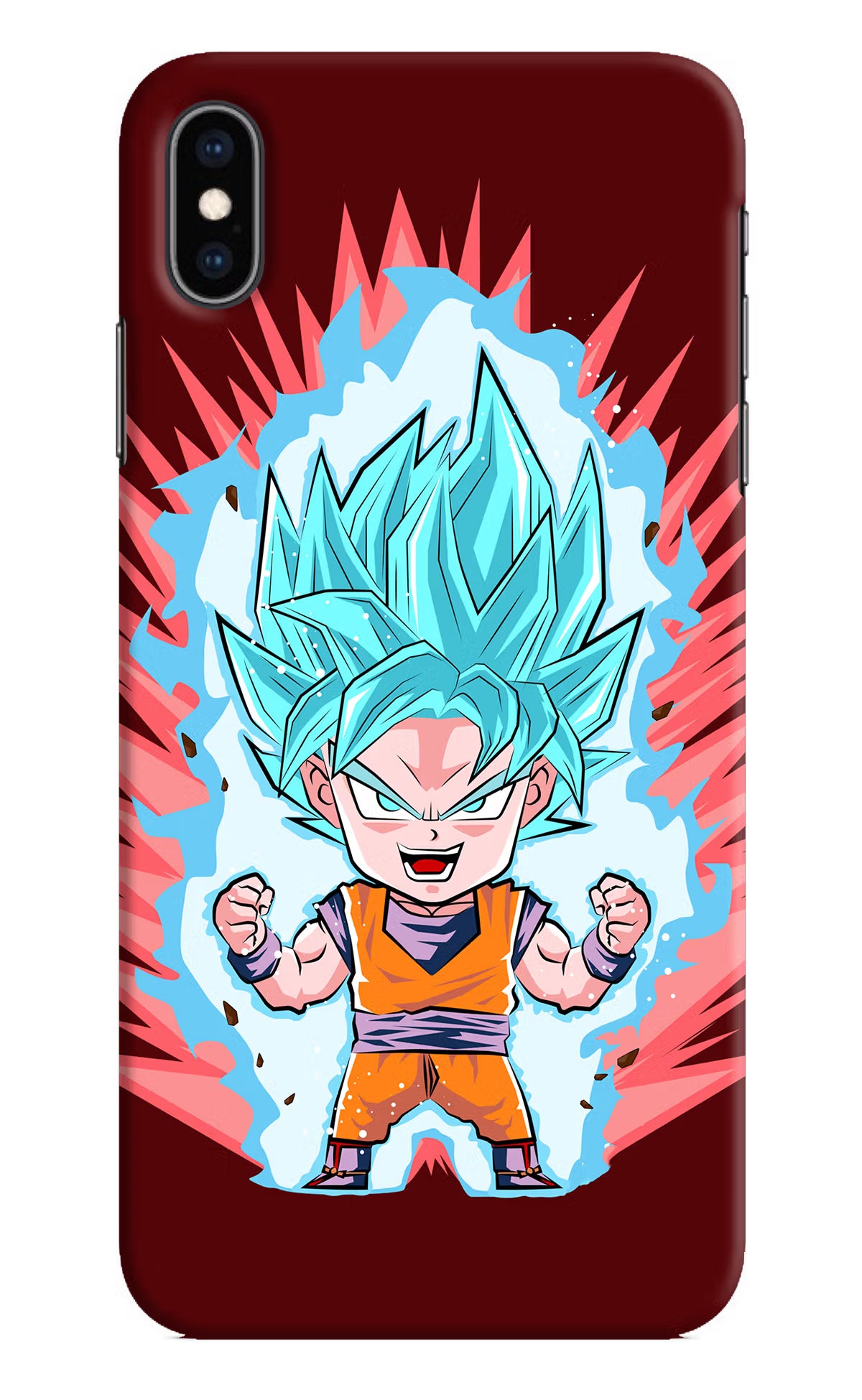 Goku Little iPhone XS Max Hard Case Back Cover by Casekaro