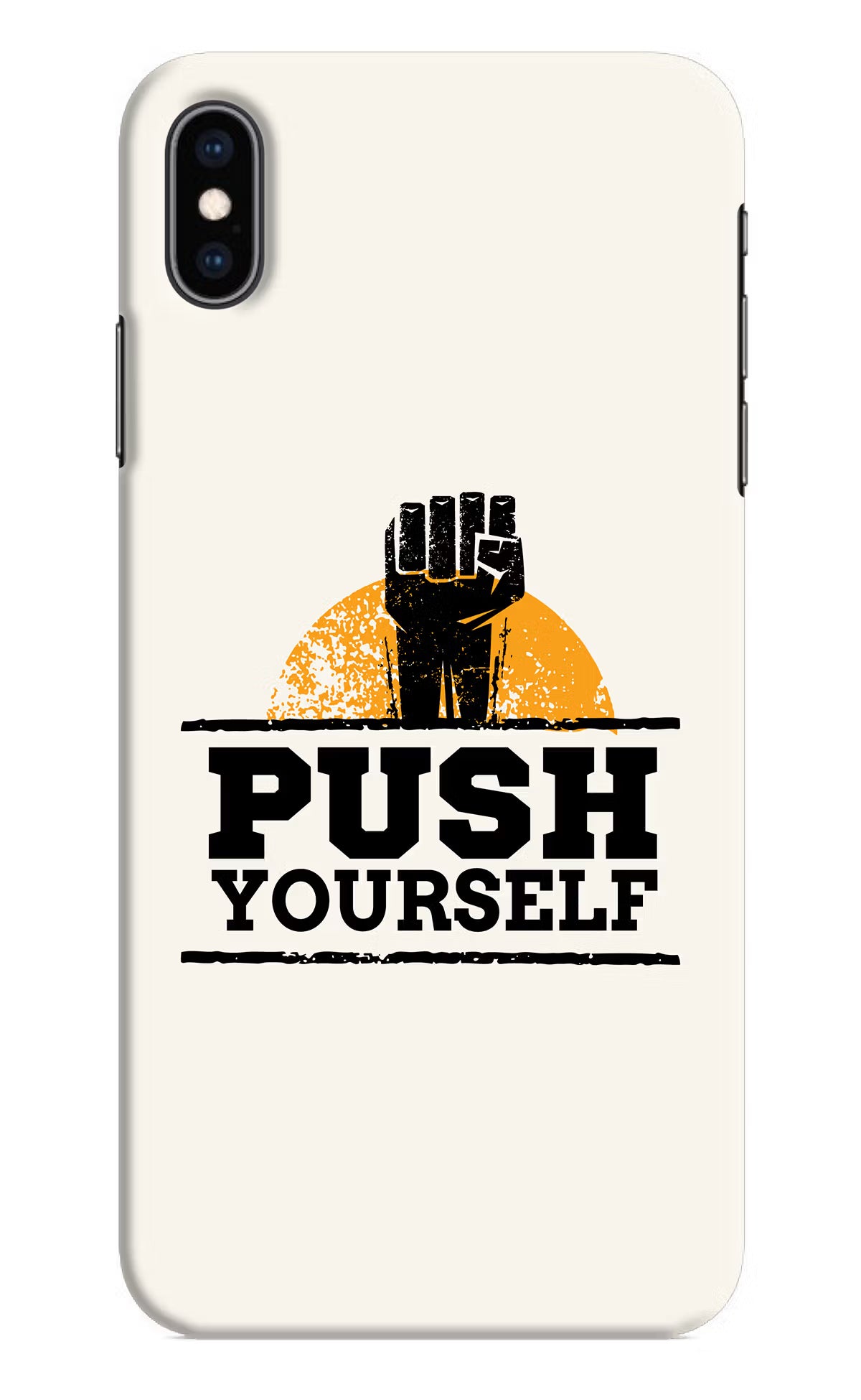 Push Yourself iPhone XS Max Hard Case Back Cover by Casekaro