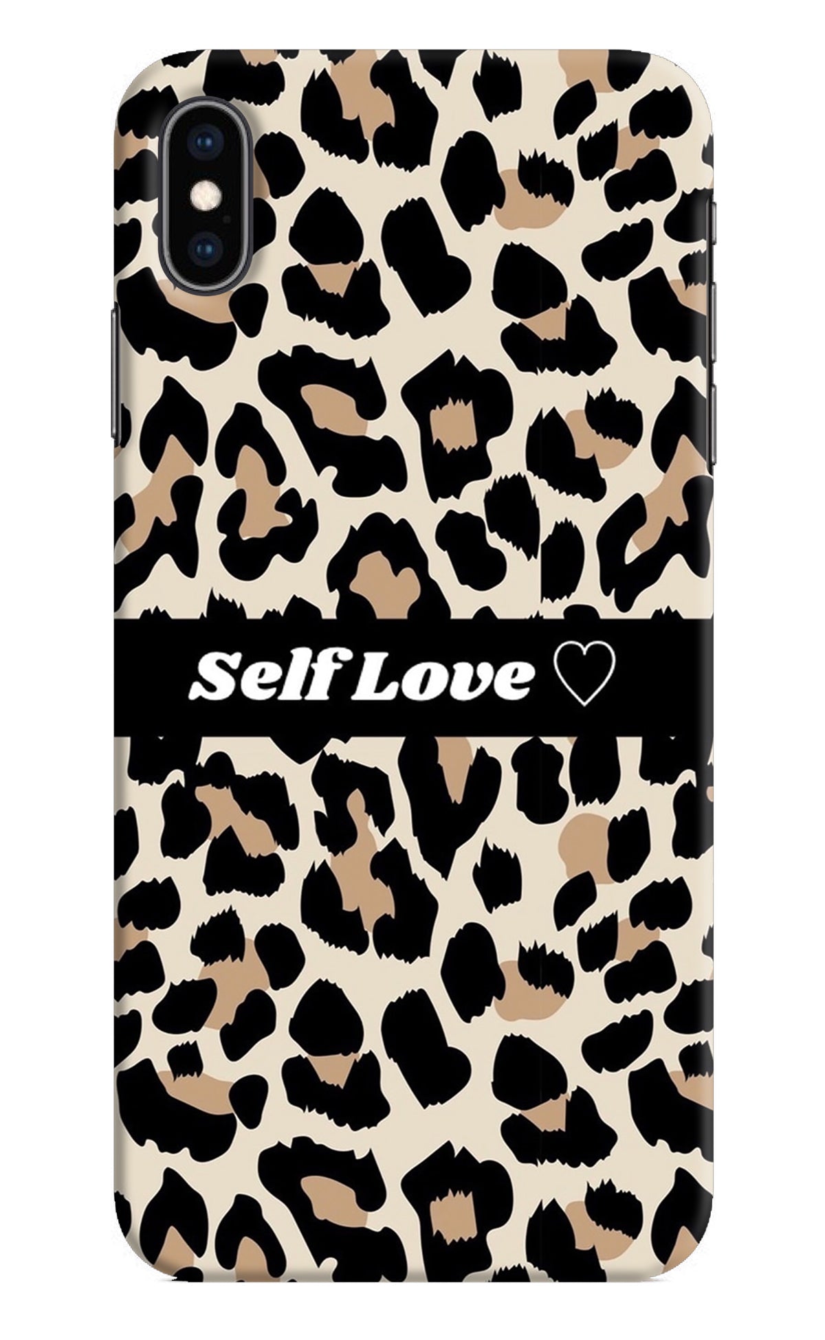 Leopard Print Self Love iPhone XS Max Back Cover