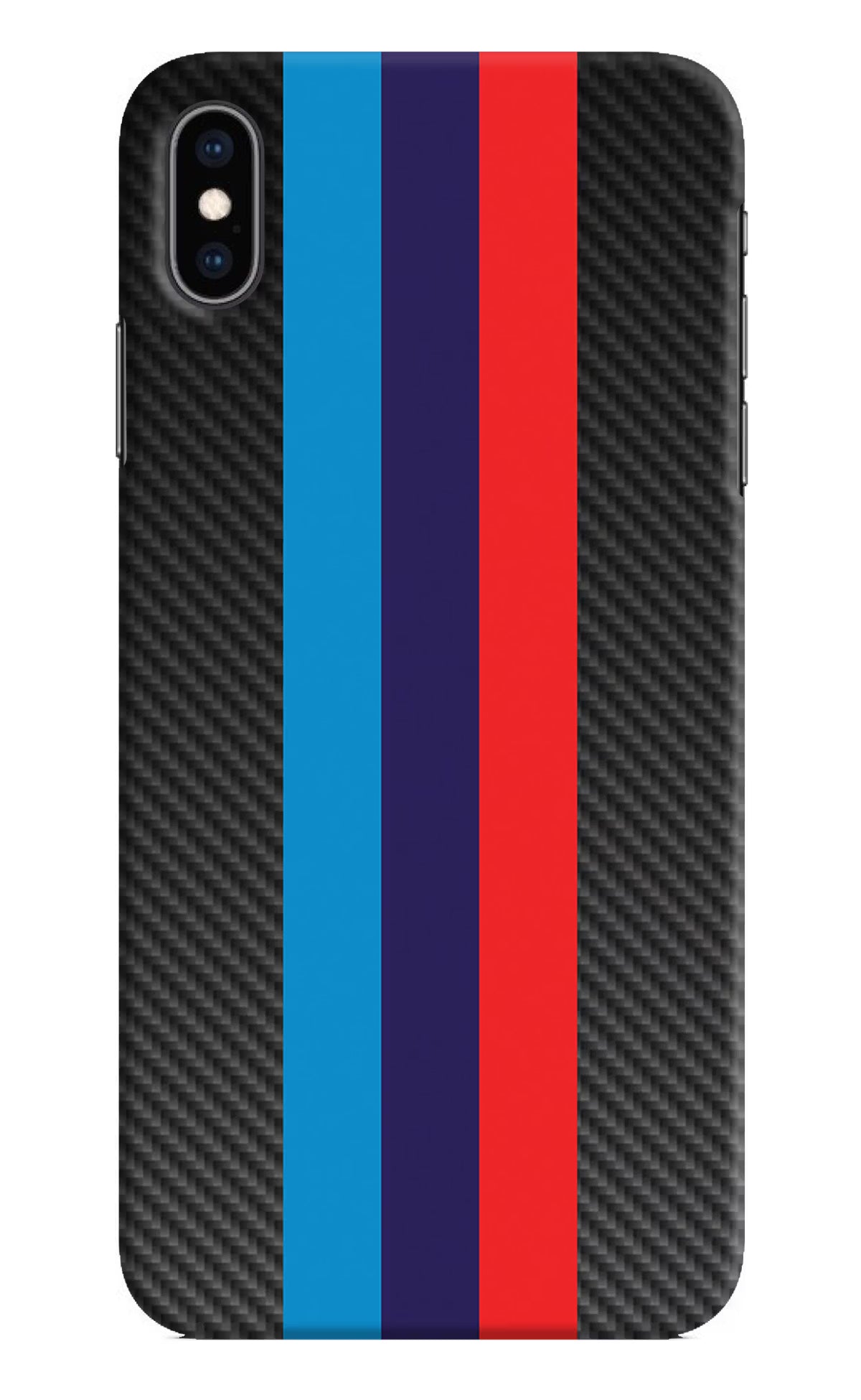 BMW Stripes Pattern iPhone XS Max Hard Case Back Cover by Casekaro
