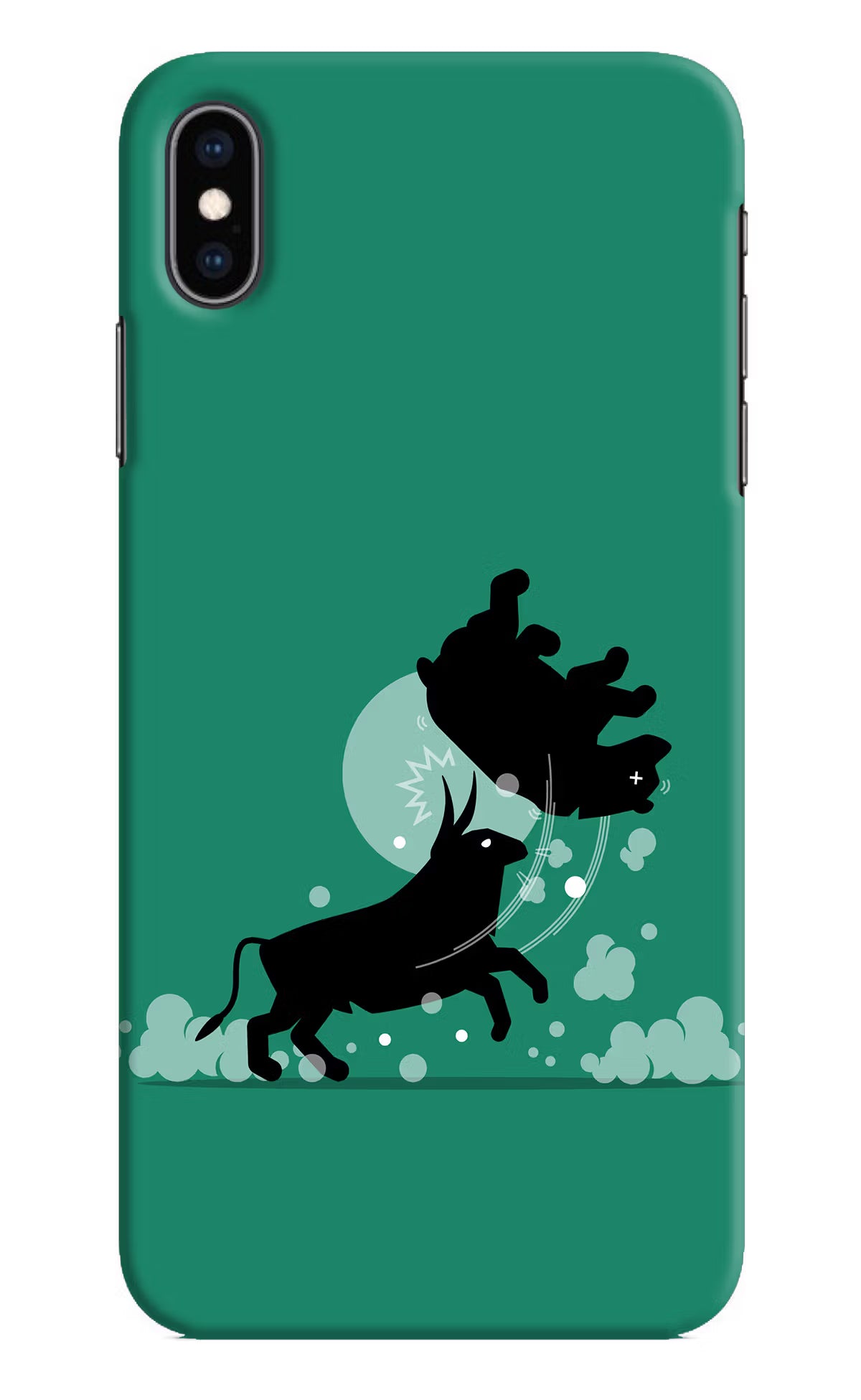 Bull Conqueror iPhone XS Max Hard Case Back Cover by Casekaro