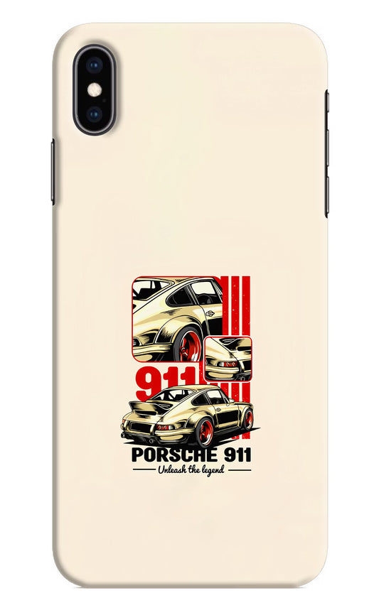 Classic Porsche 911 iPhone XS Max Hard Case Back Cover by Casekaro