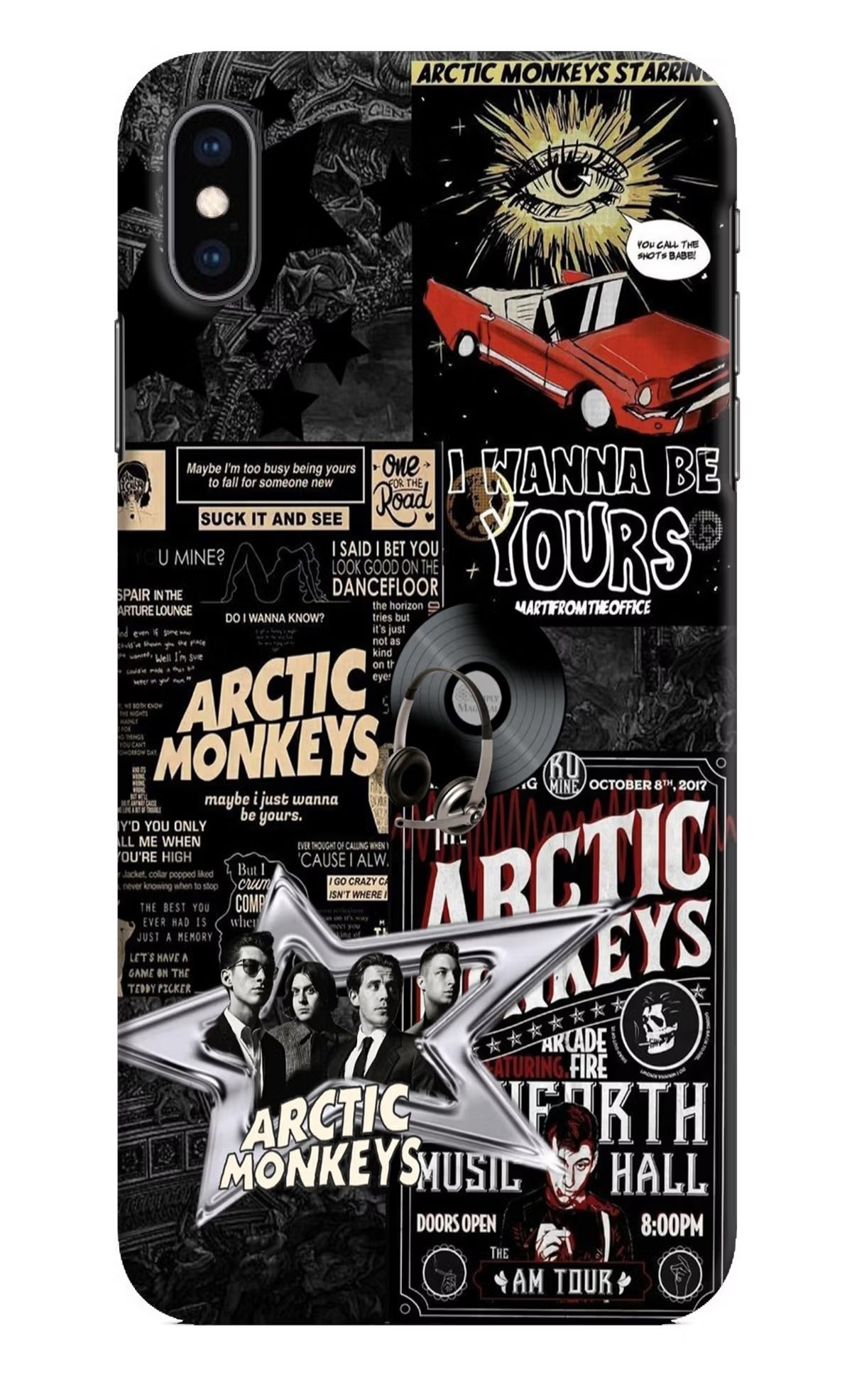 Arctic Monkeys iPhone XS Max Hard Case Back Cover by Casekaro