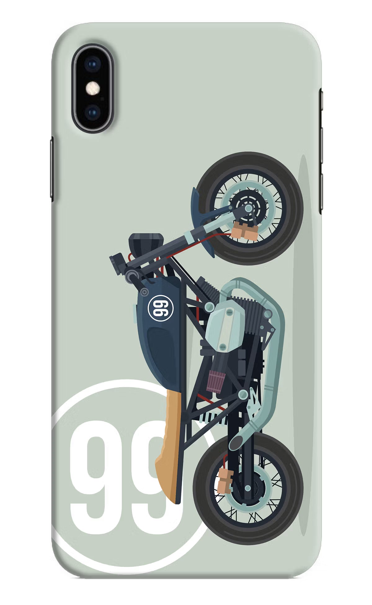Classic Cafe Racer 99 iPhone XS Max Hard Case Back Cover by Casekaro